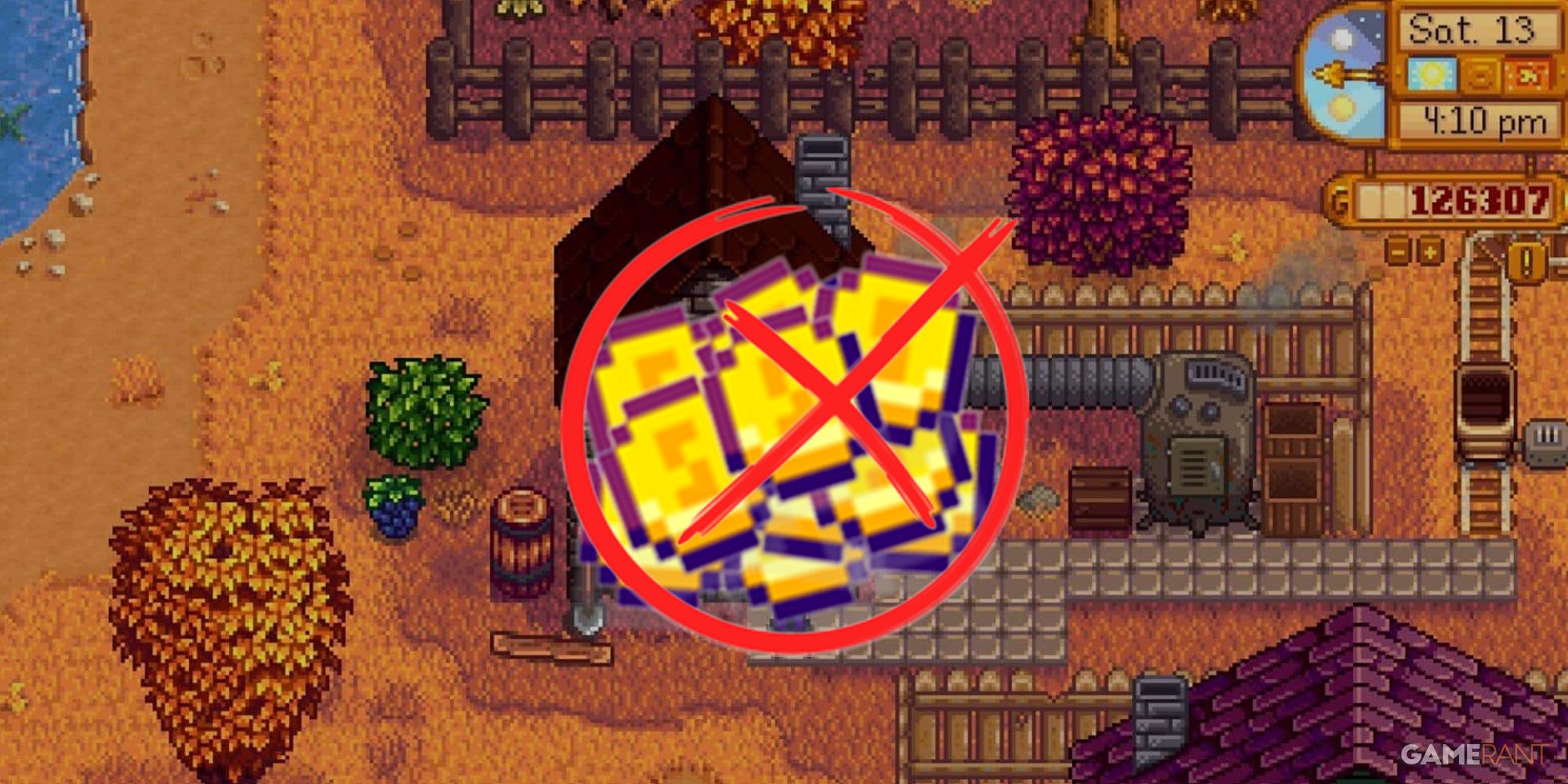 Stardew Valley gold coins with cross through them