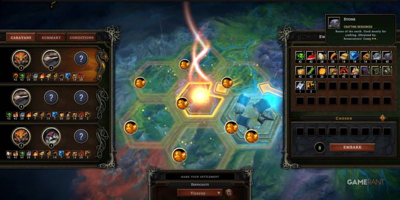 Against The Storm Choosing The Stone Embarkment Bonus