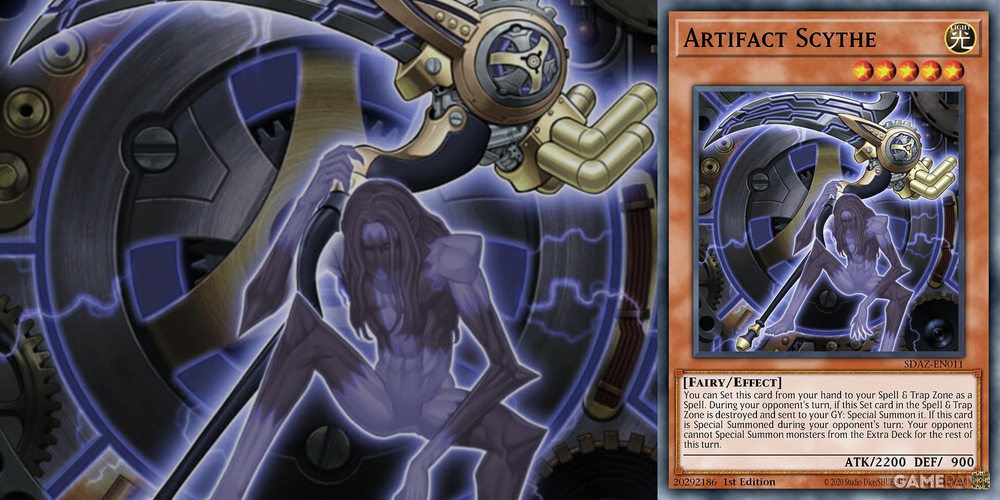 Artifact Scythe Fairy-Type Yu-Gi-Oh card