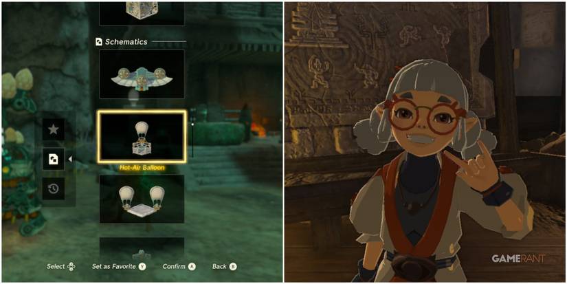 loz totk hot air balloon schema stone