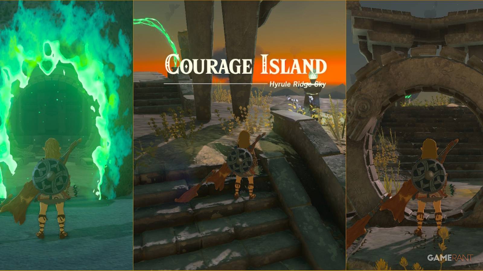 courage island zelda totk glide shirt dive ceremony