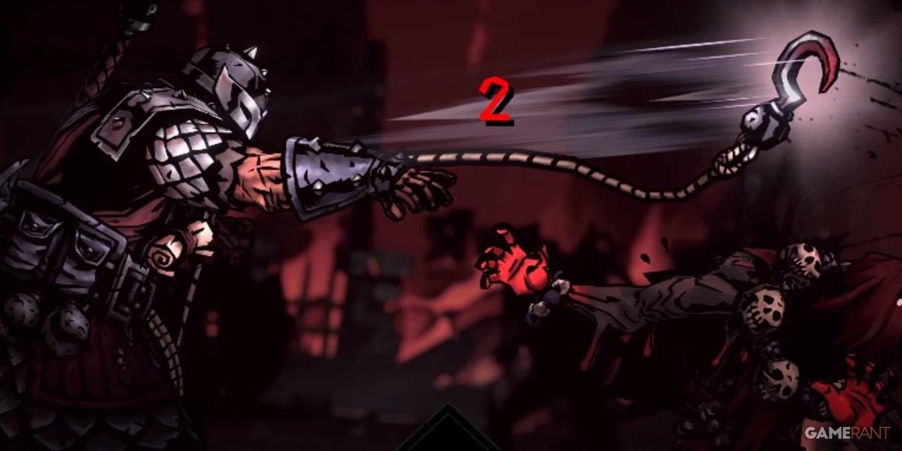 Darkest Dungeon 2 Bounty Hunter Hooking An Opponent