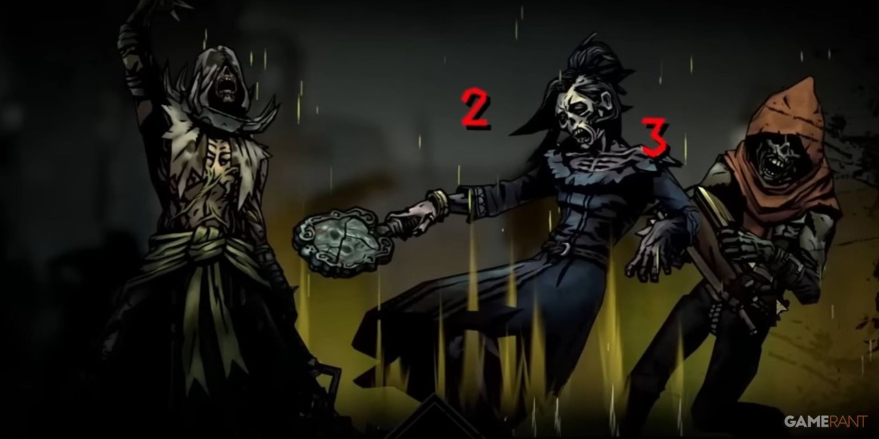 Darkest Dungeon 2 Flagellant Using Acid Rain