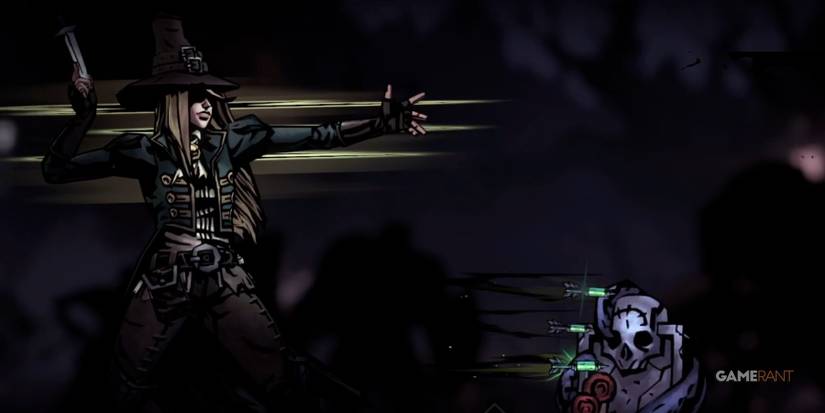 Darkest Dungeon 2 Grave Robber Using Throwing Darts