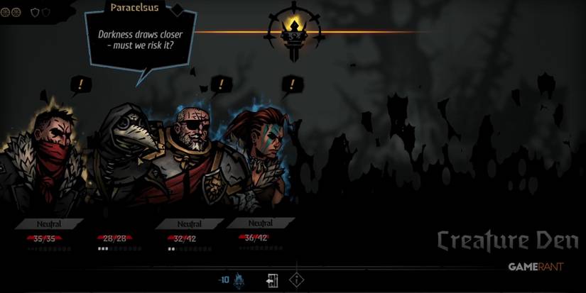 Darkest Dungeon 2 Making A Choice With Positive And Negative Affinity
