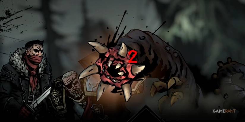 Darkest Dungeon 2 Man-At-Arms Protecting Highwayman