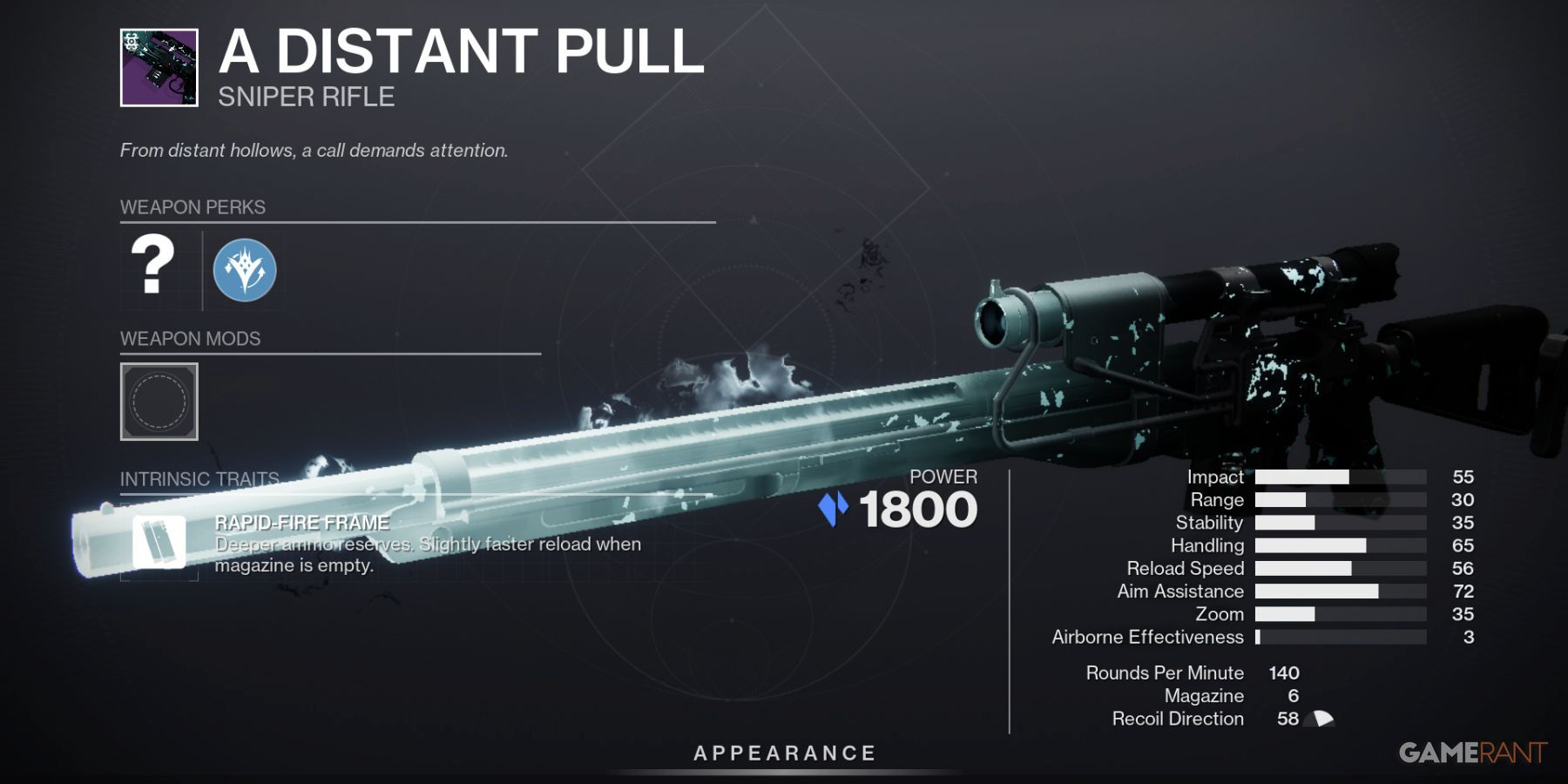 Destiny 2 A Distant Pull Sniper Rifle