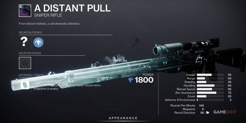 Destiny 2 A Distant Pull Sniper Rifle