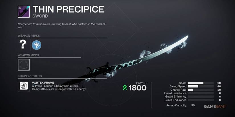 Destiny 2 Thin Precipice Sword
