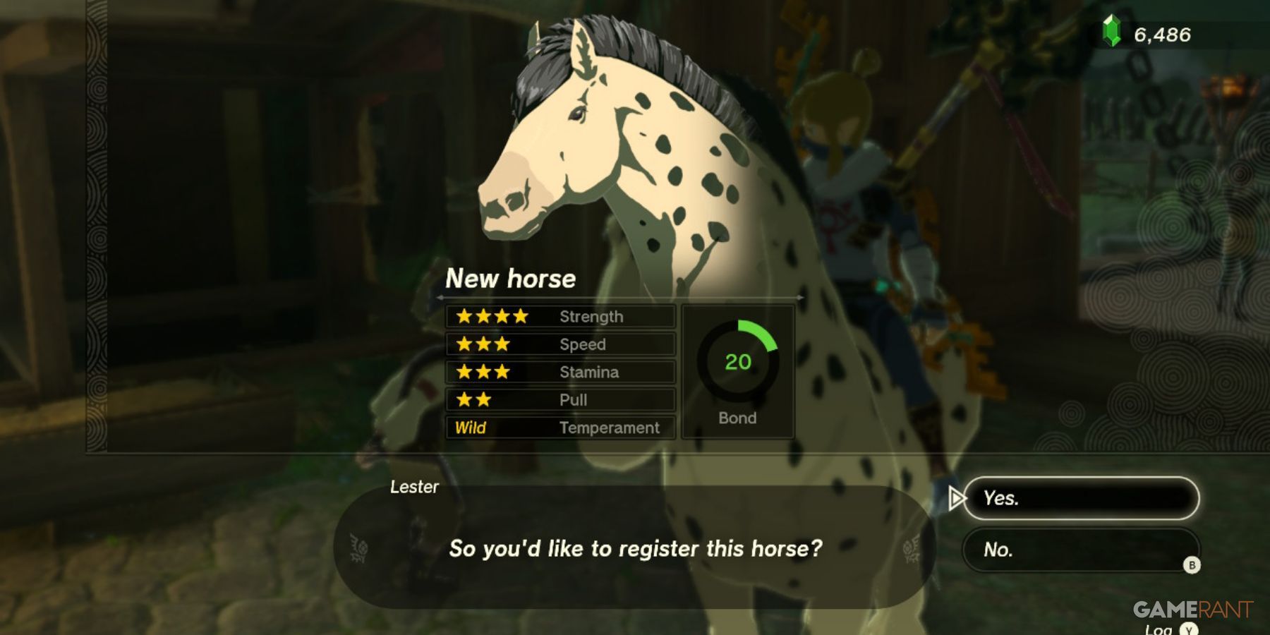 Loz Totk Tears of the Kingdom Spotting Spot Register Horse