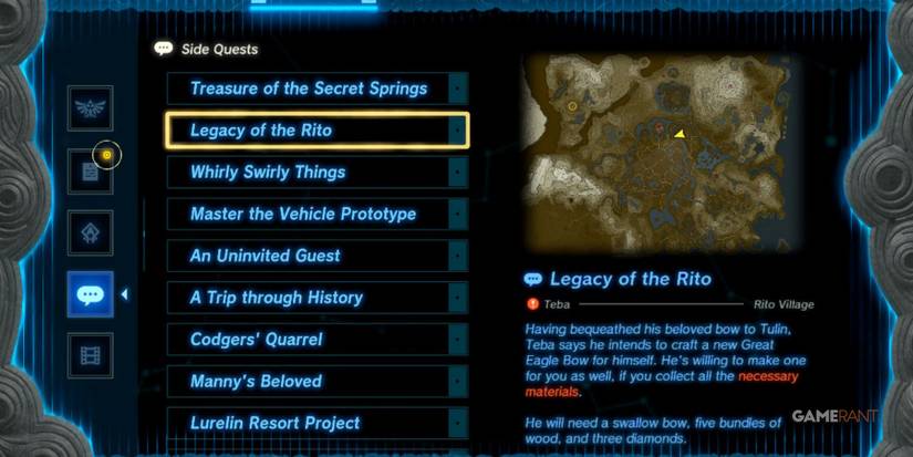 legend of zelda tears of the kingdom legacy of the rito