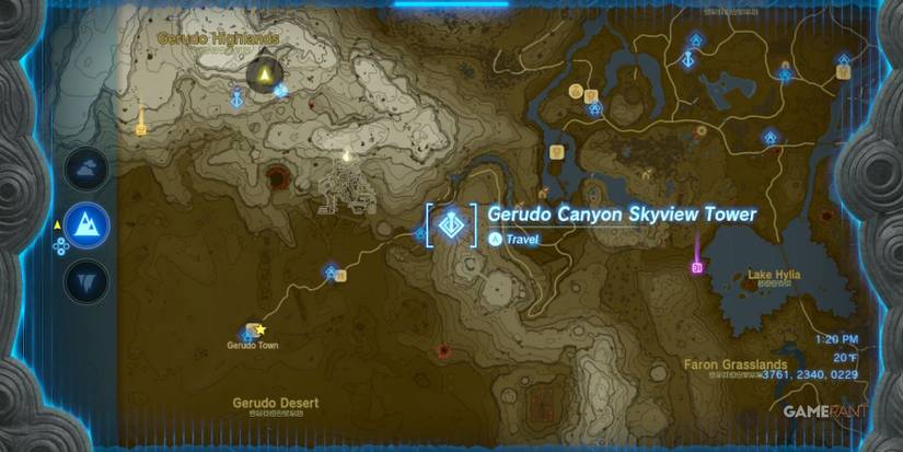 gerudo canyon skyview tower legend of zelda tears of the kingdom