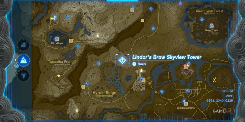 lindor's brow skyview tower legend of zelda tears of the kingdom