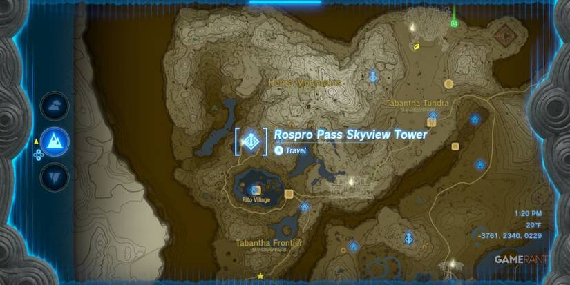 rospro pass skyview tower legend of zelda tears of the kingdom