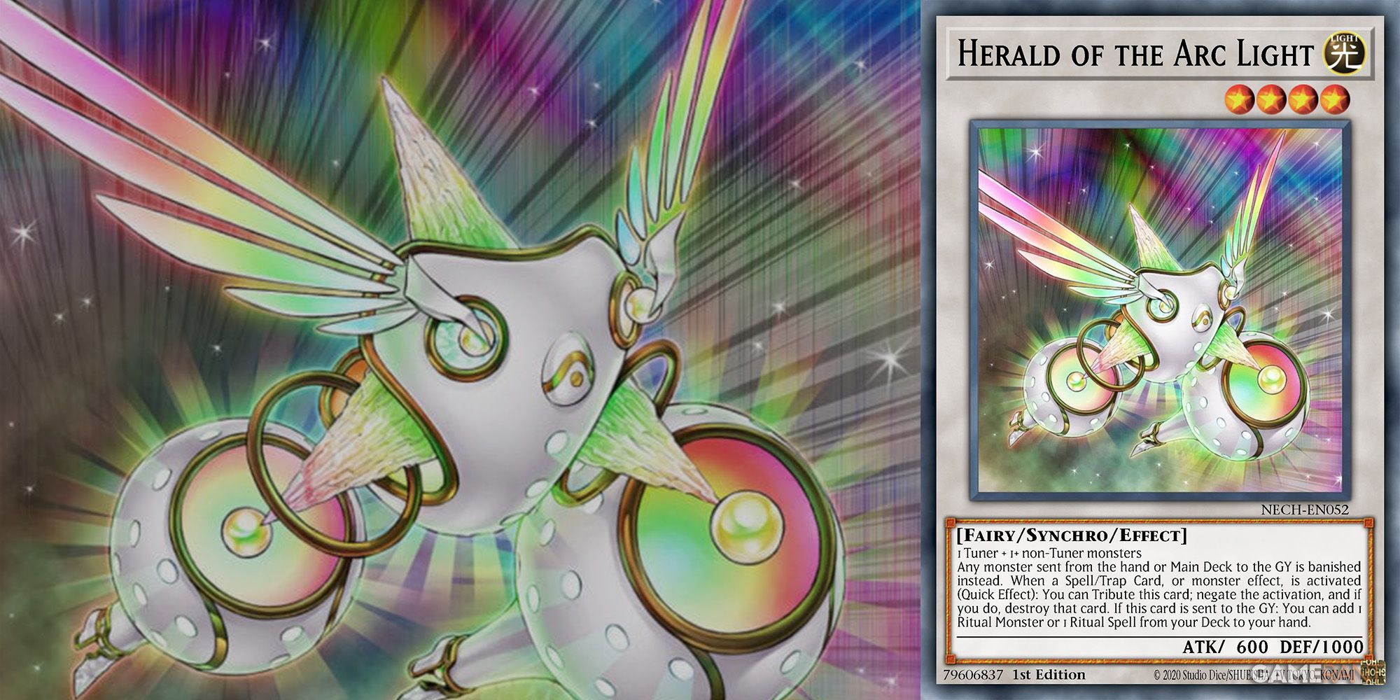 Herald of the Arc Light Fairy-Type Yu-Gi-Oh card