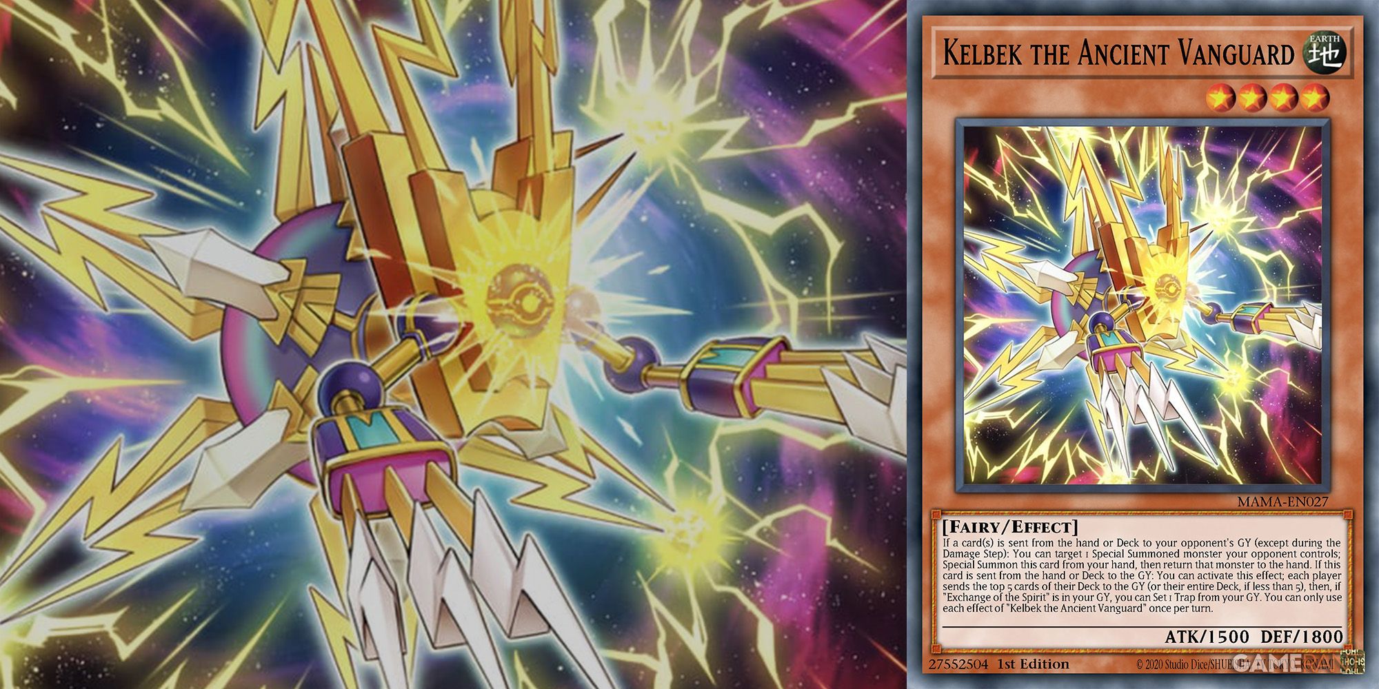 Kelbek the Ancient Vanguard Fairy-Type Yu-Gi-Oh card