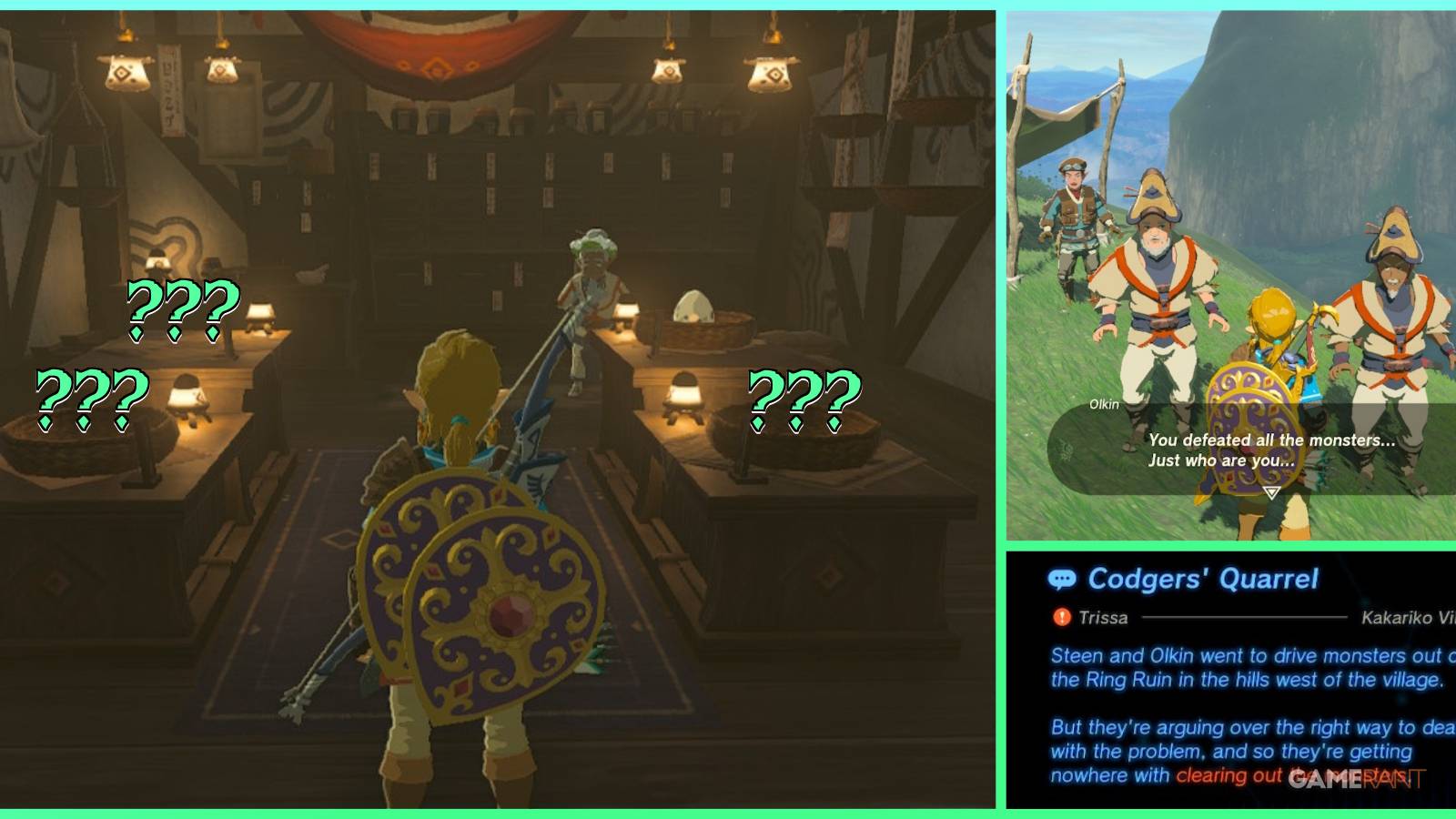legend of zelda tears of the kingdom codgers' quarrel side quest feature