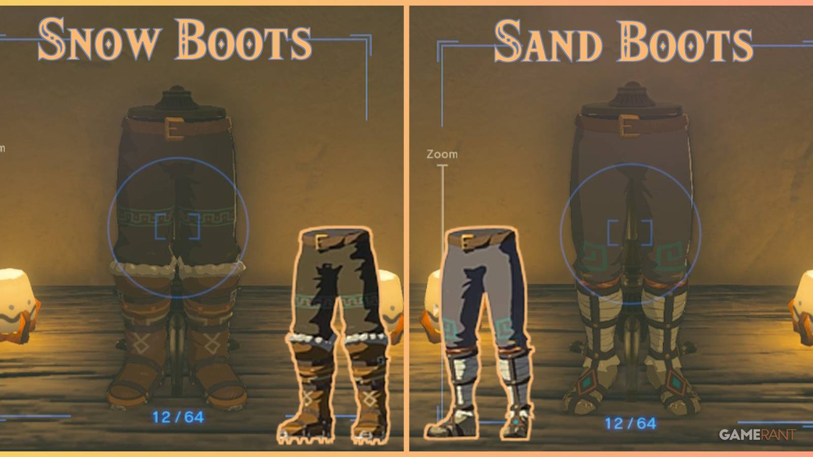 loz tears of the kingdom sand boots snow boots feature