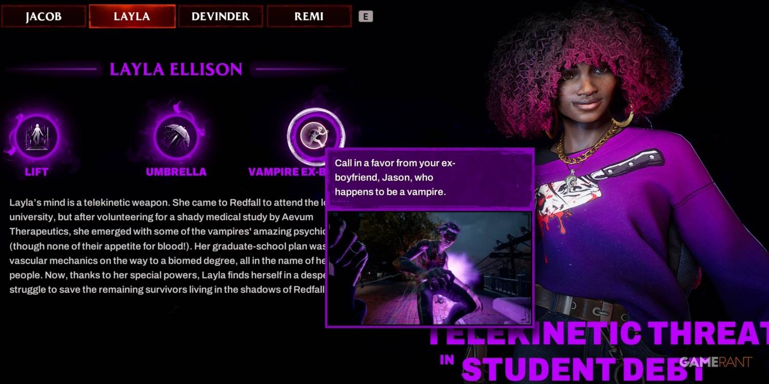 12 Best Abilities In Redfall, Ranked 11 Layla: Vampire Ex-Boyfriend