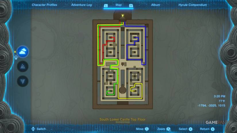 zelda tears of the kingdom south lomei prophecy castle top floor solution