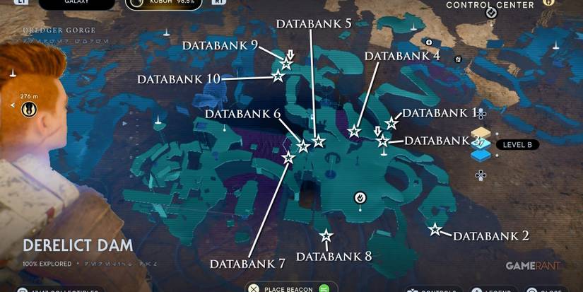 Star Wars Jedi Survivor Derelict Dam Databanks Map