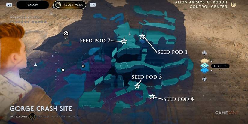 Star Wars Jedi Survivor Gorge Crash Site Seed Pod Map