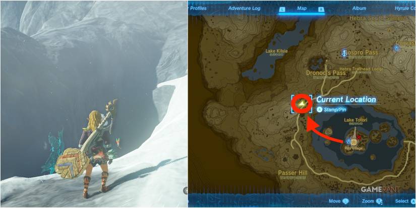 tears of the kingdom totk zelda lever power the white birds guidance shrine quest map