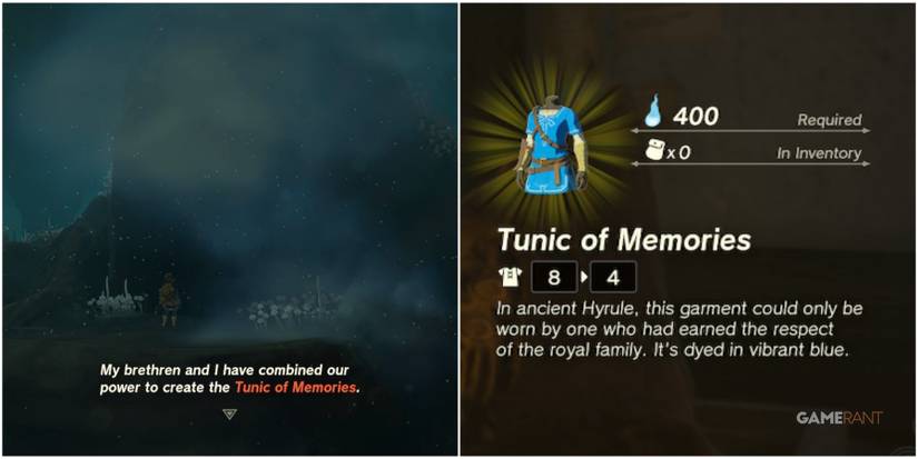 loz totk tunic of memories