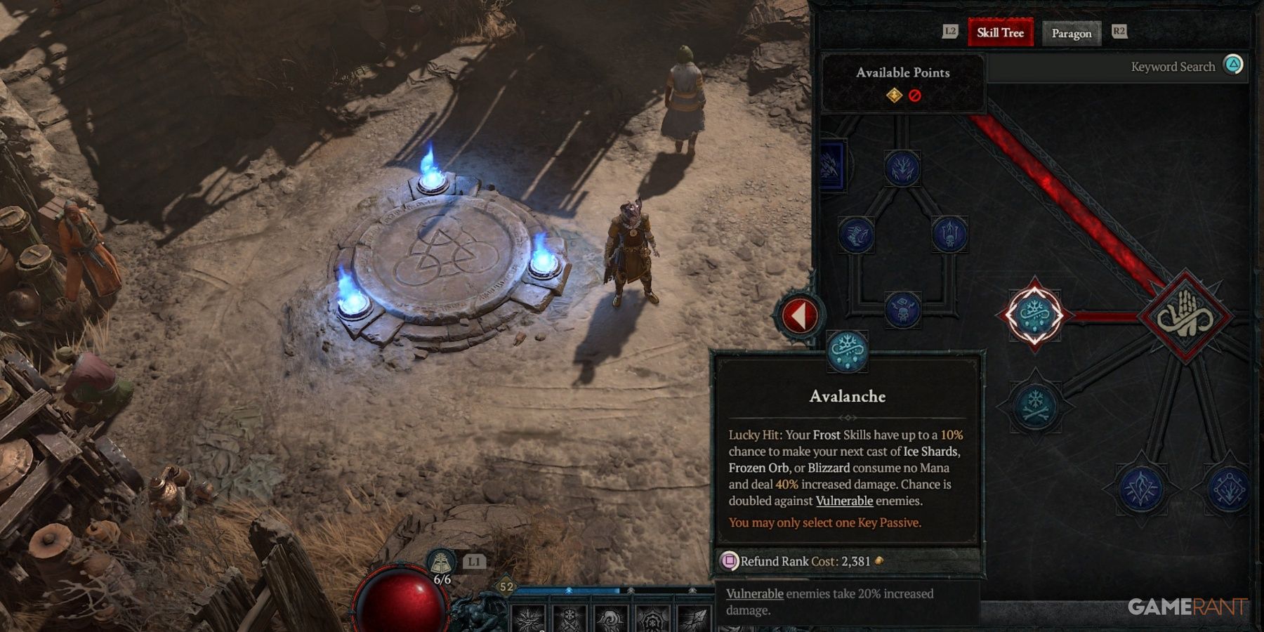 Diablo 4 Avalanche Skill Description