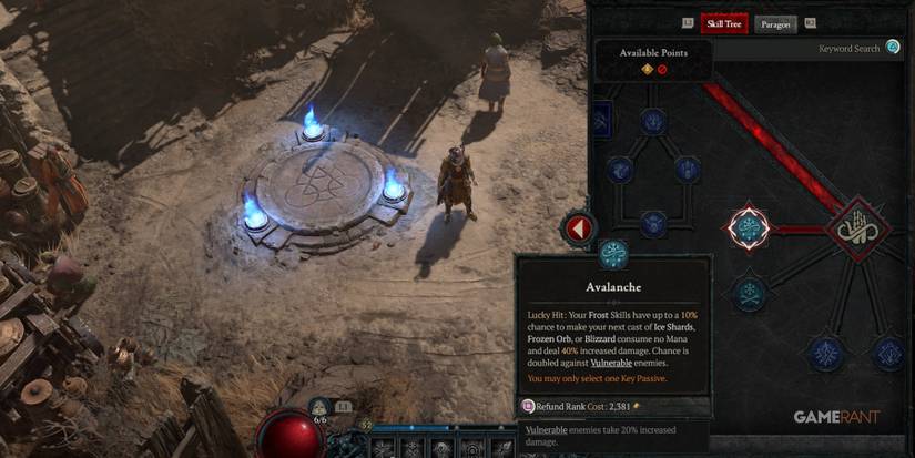 Diablo 4 Avalanche Skill Description
