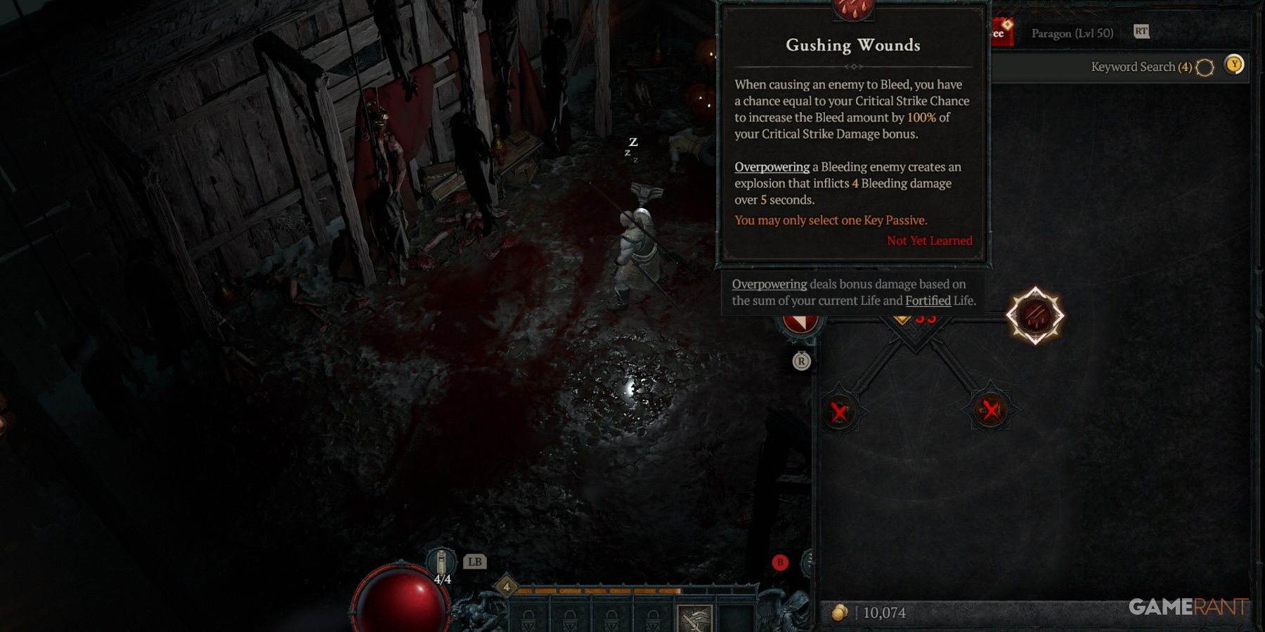 Diablo 4 Gushing Wounds Skill Description