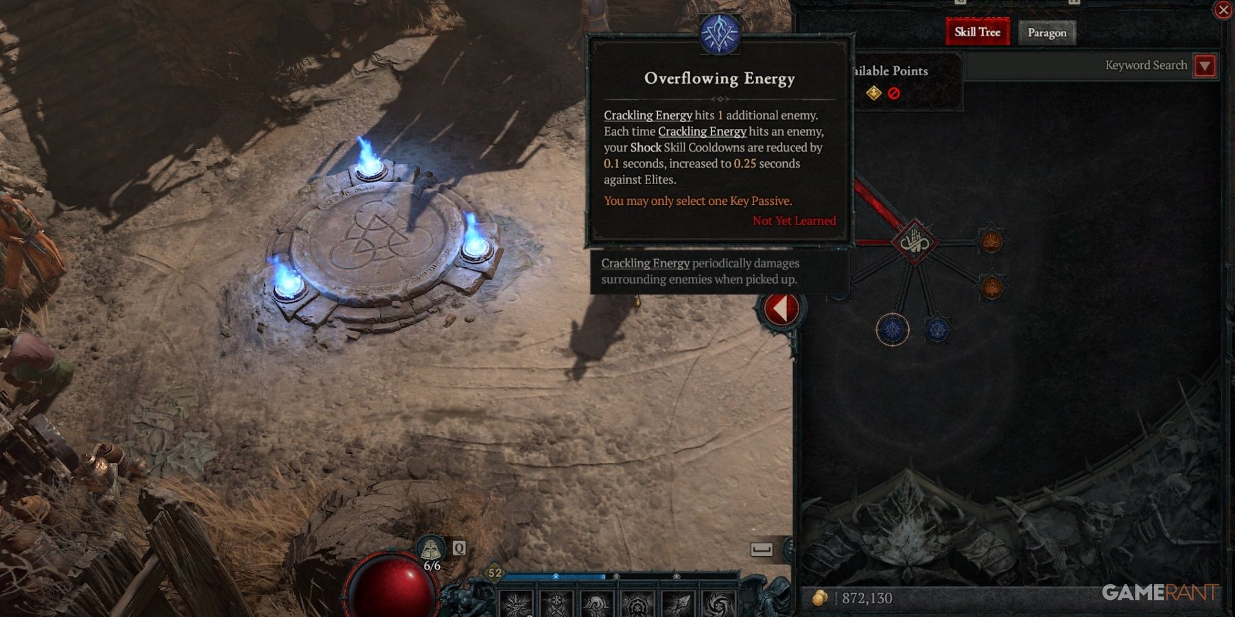 Diablo 4 Overflowing Energy Skill Description