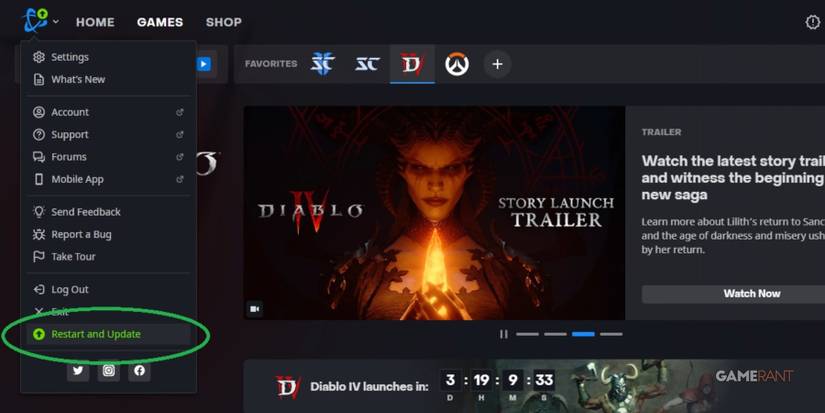 Diablo 4 Updating Battle.net