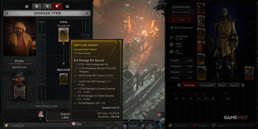 Diablo 4 Upgrading A Wand