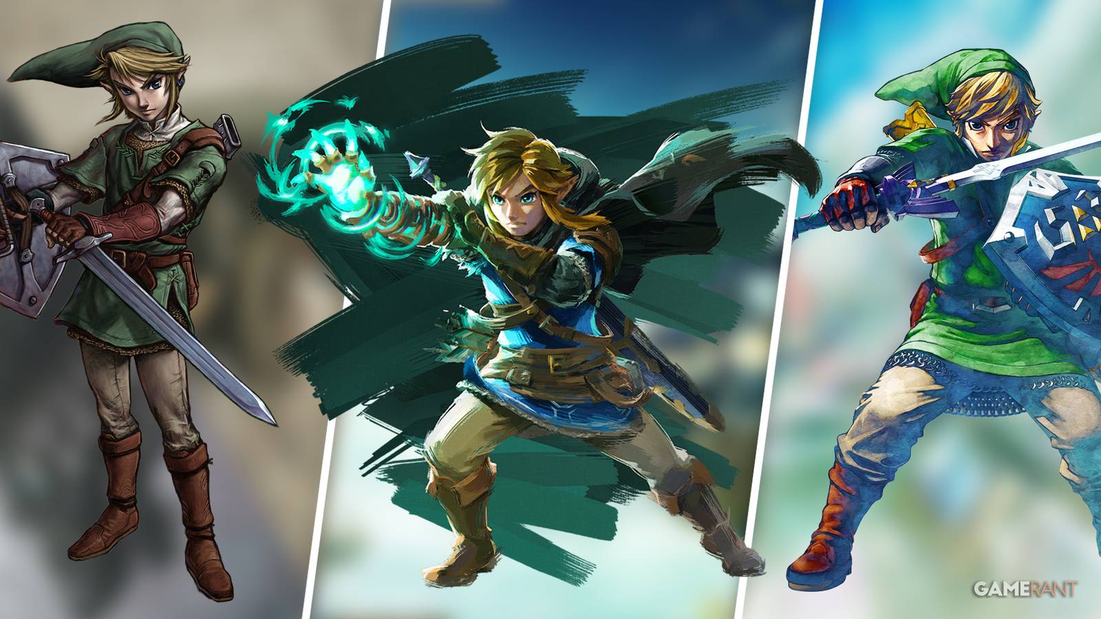 Twilight Princess, Tears of the Kingdom, and Skyward Sword Link