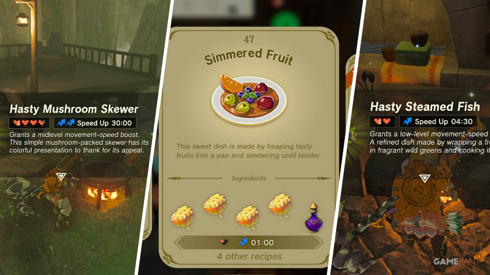 Hasty recipe card and dishes