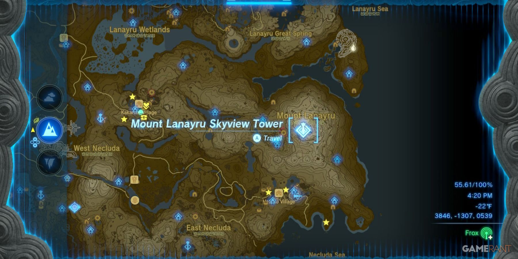 loz totk lanayru skyview tower location