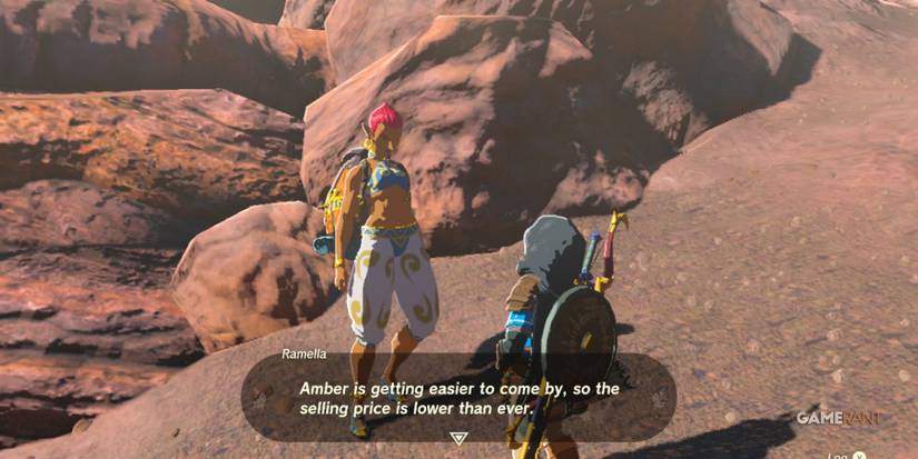 legend of zelda tears of the kingdom ramella goron city amber dealer side quest