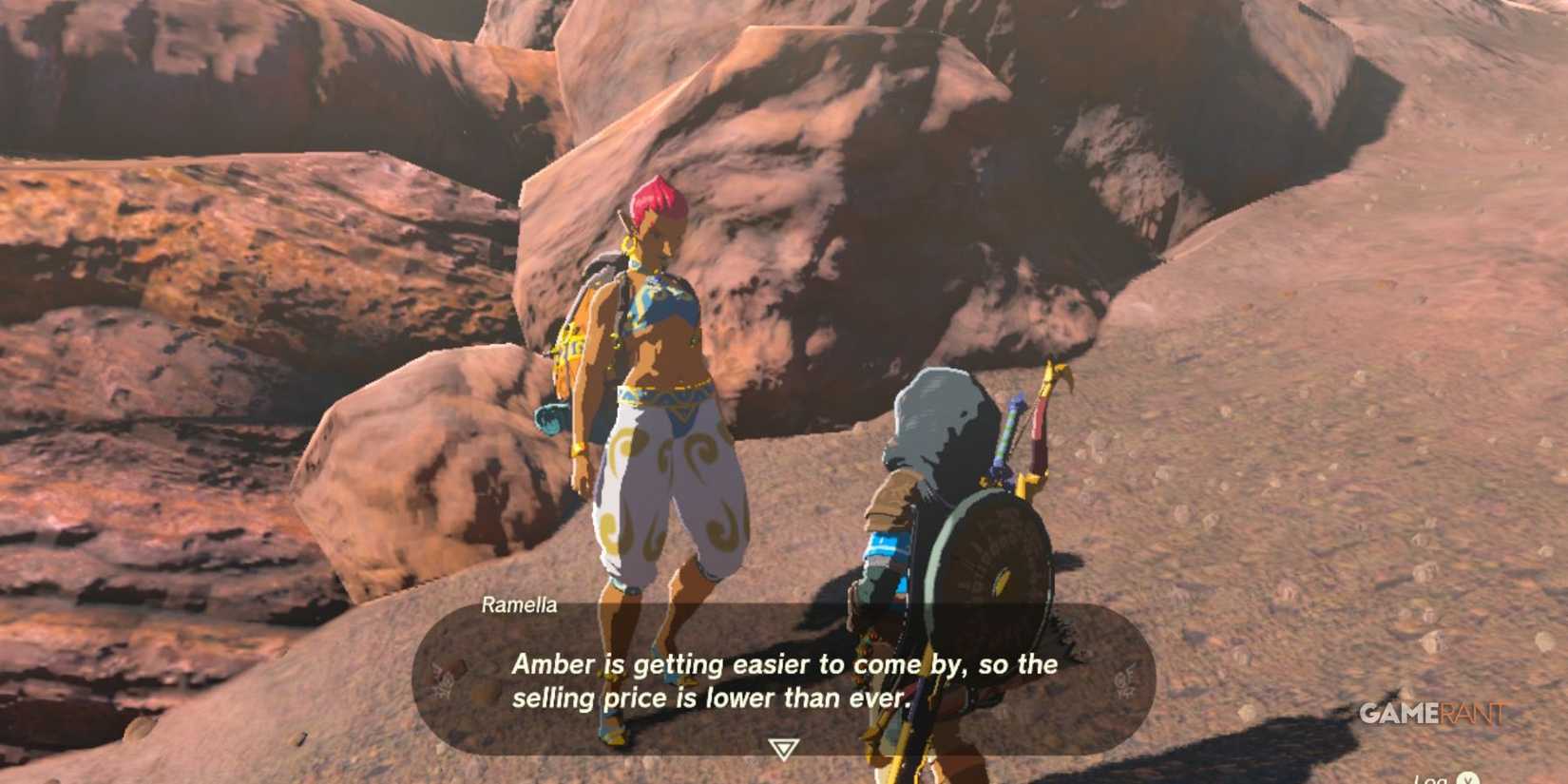 legend of zelda tears of the kingdom ramella goron city amber dealer side quest