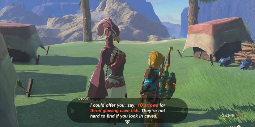 loz totk bedoli fish for fletching side quest