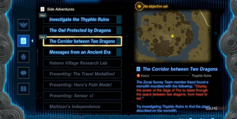 loz totk the corrider between two dragons adventure log