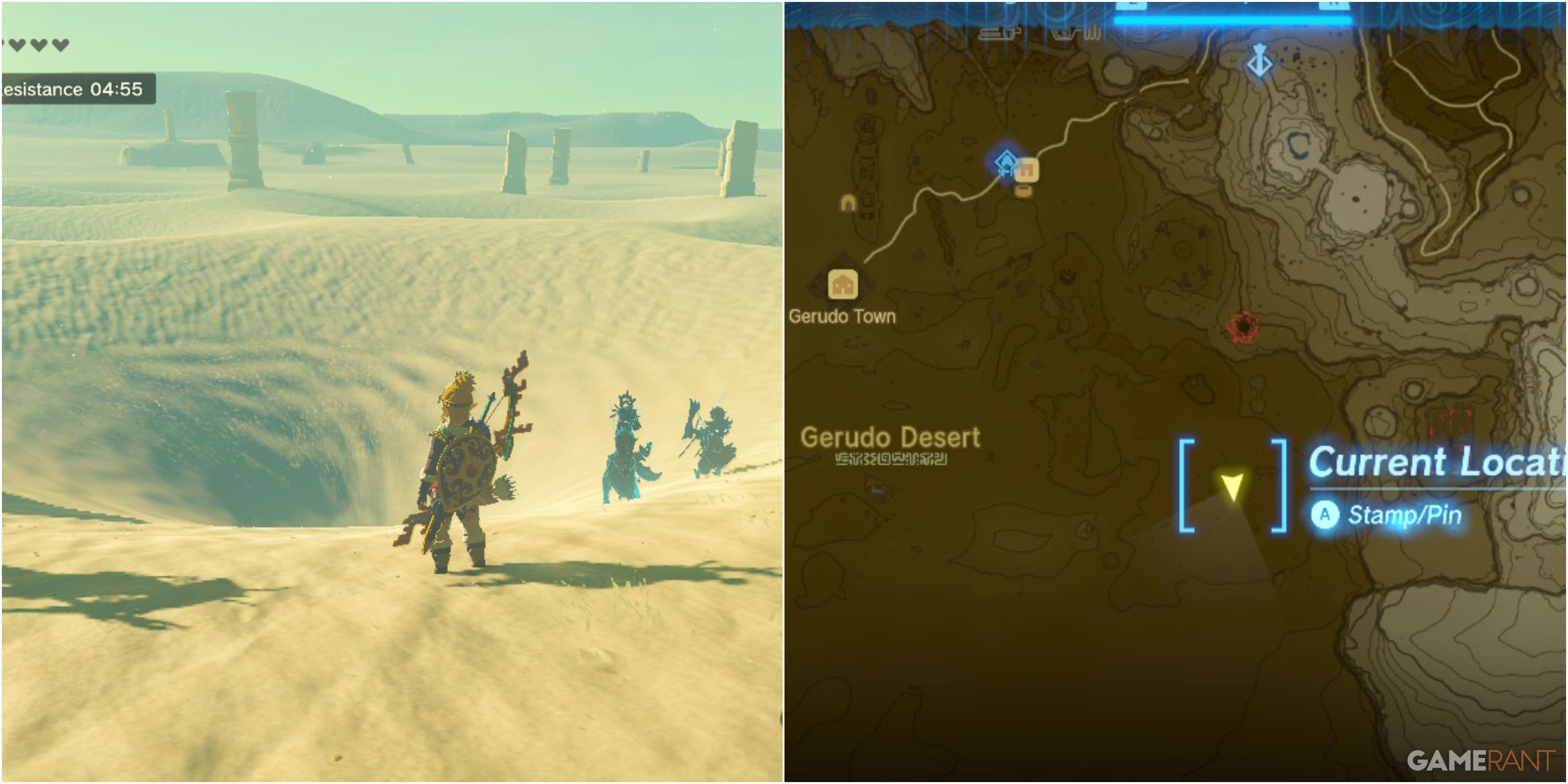 gerudo desert sinkhole totk zelda