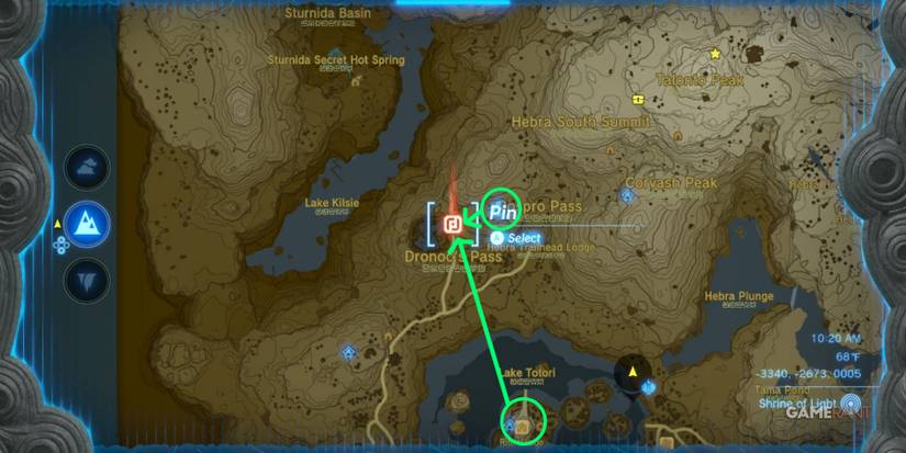 legend of zelda tears of the kingdom flight range location