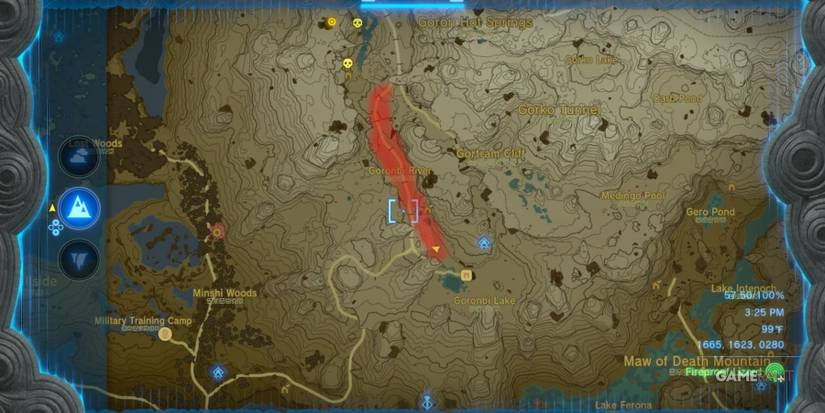 loz totk fireproof lizard locations goronbi river