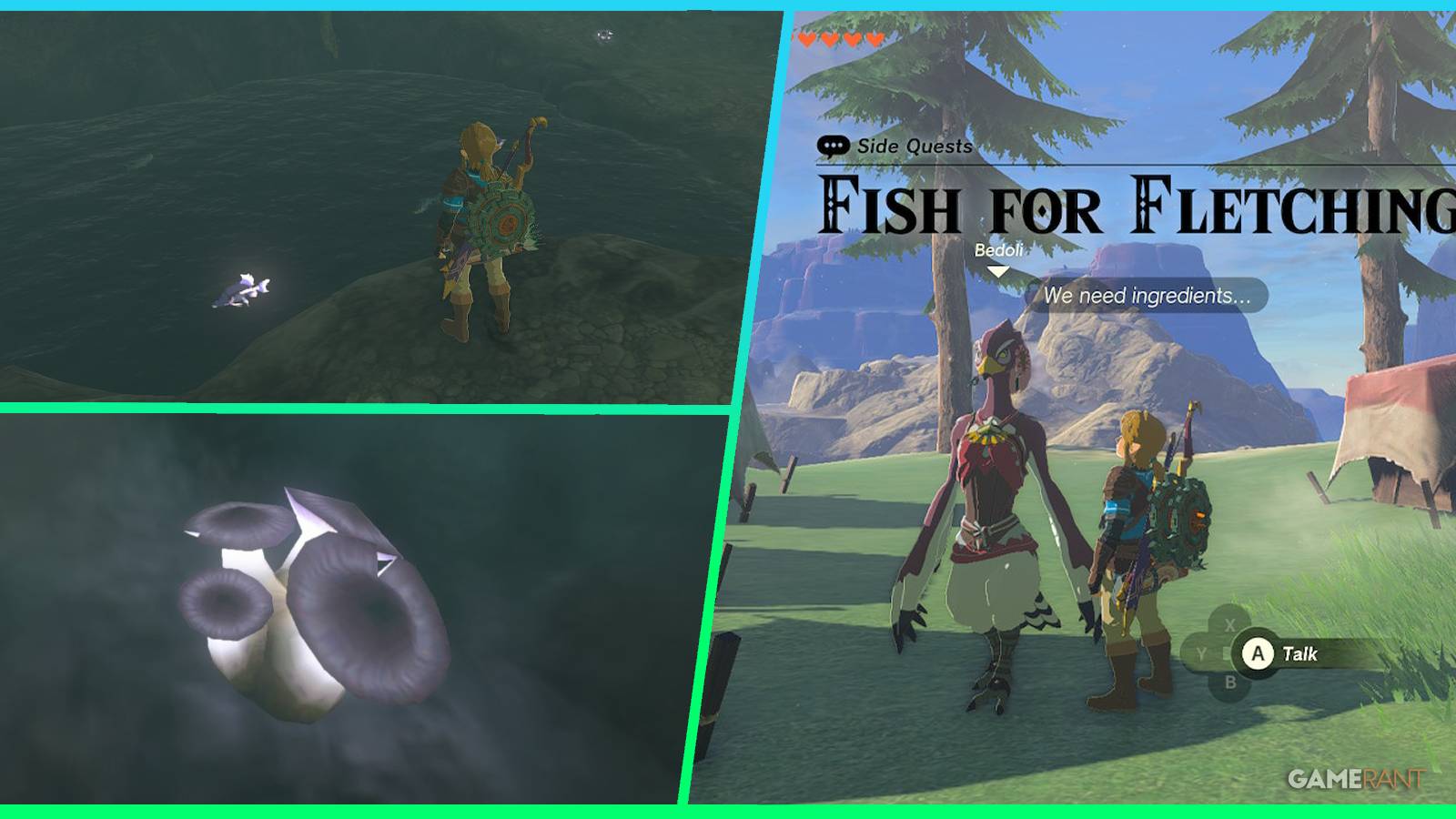 loz totk fish for fletching feature