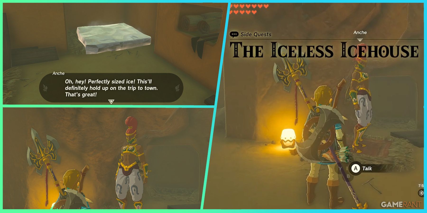 loz totk the iceless icehouse side quest feature