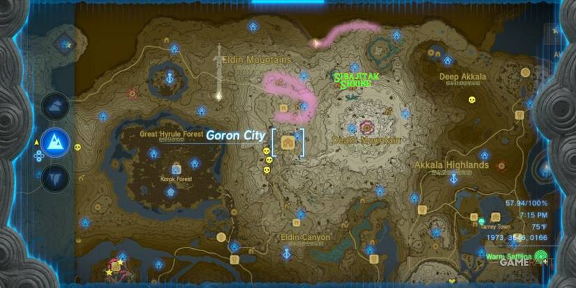 loz totk warm safflina location_eldin