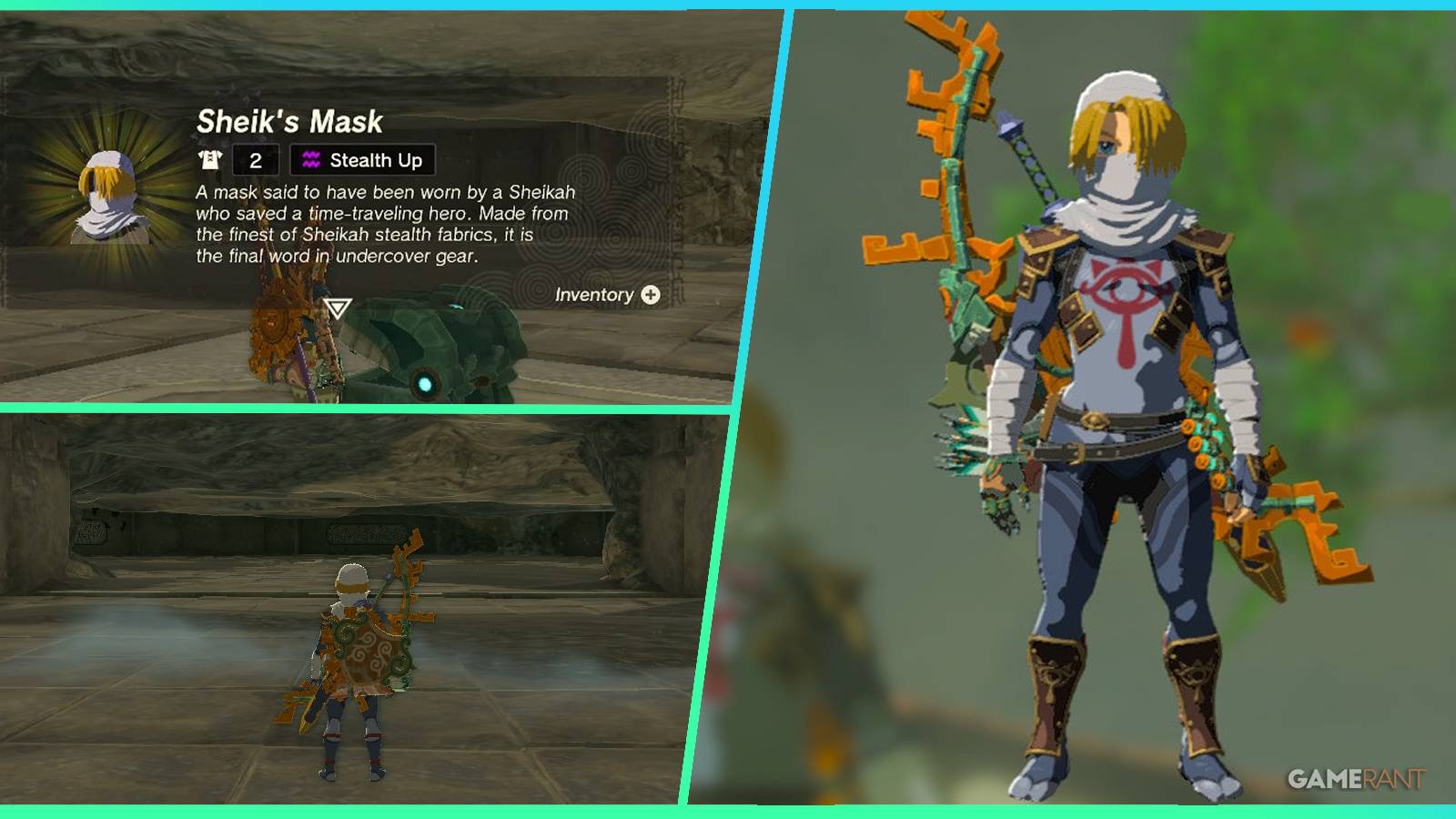 sheik's mask totk loz feature
