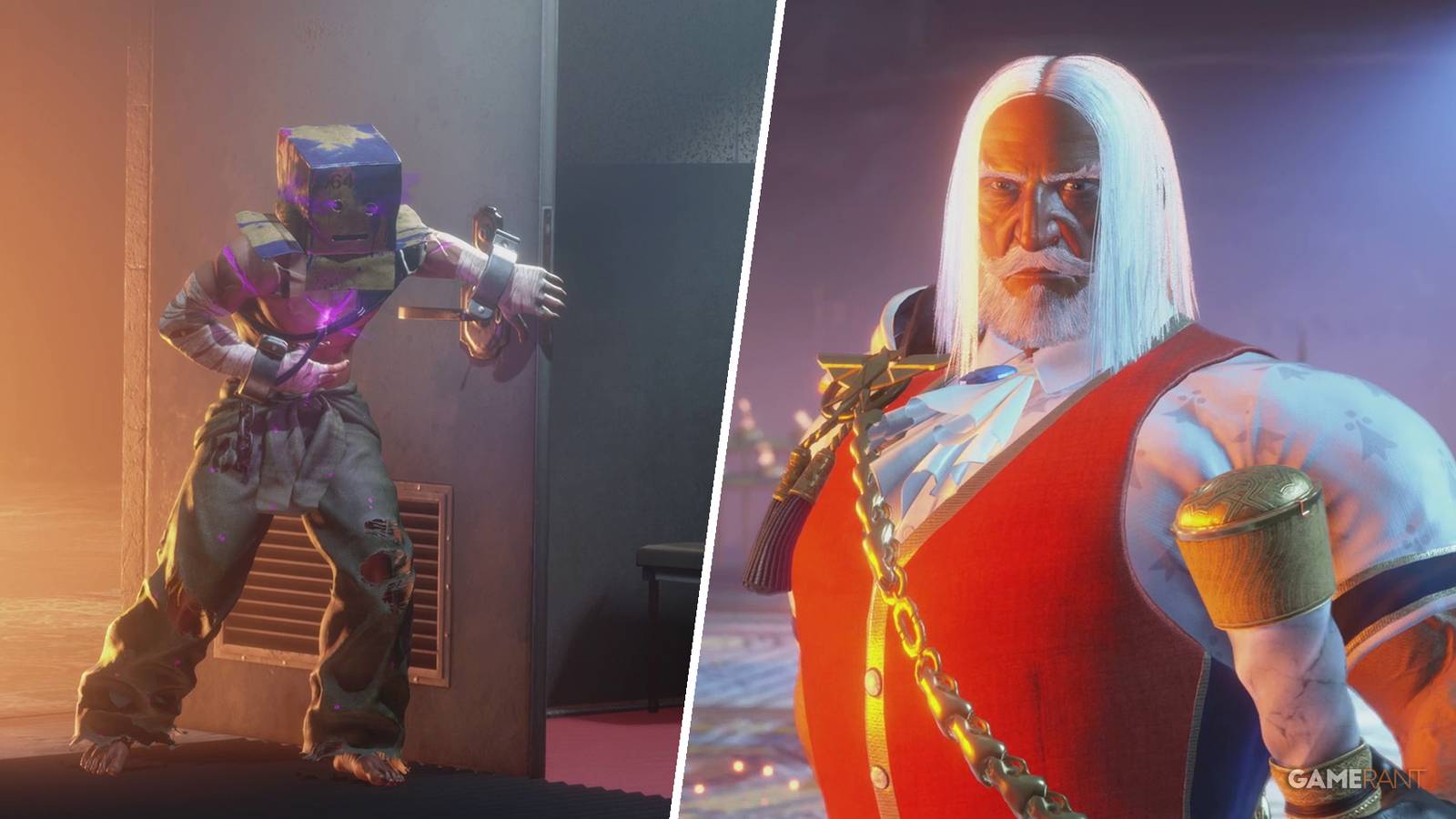 The Cardboard Combatant and JP in Chapter 15 of Street Fighter 6's World Tour mode