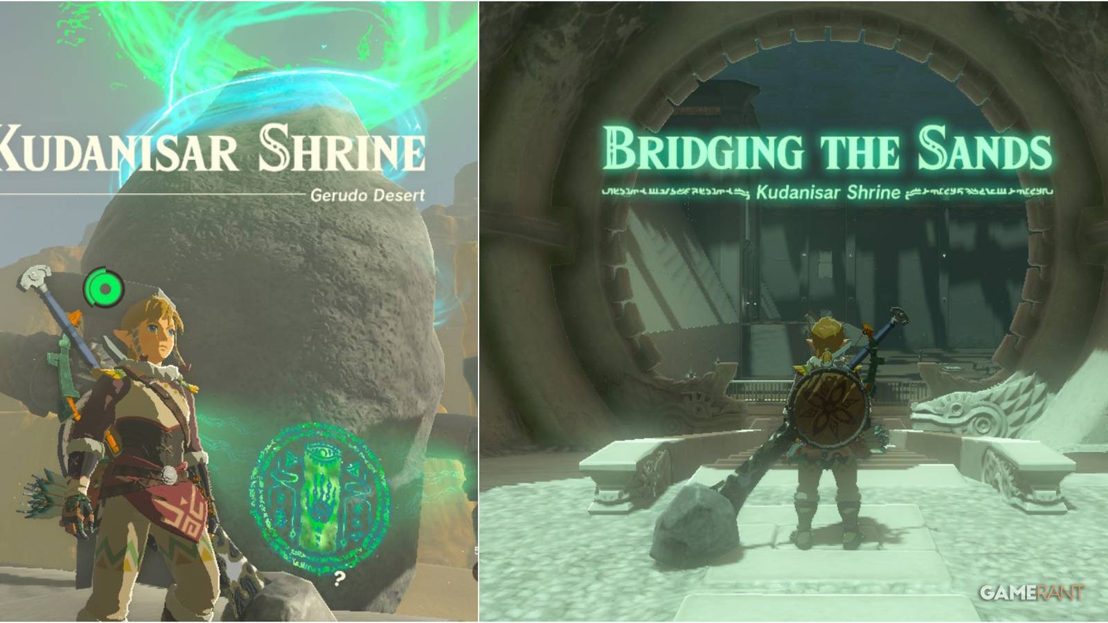 Zelda_ TotK bridging the sands kudanisar shrine gerudo desert